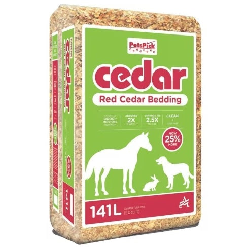 Red Cedar Bedding for Small and Large Animals, 141 Liter