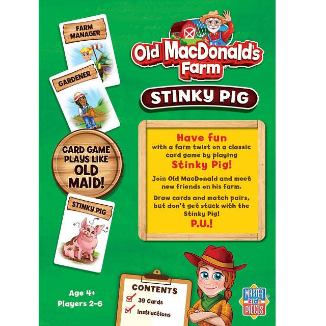 Old MacDonald's Farm Stinky Pig Card Game