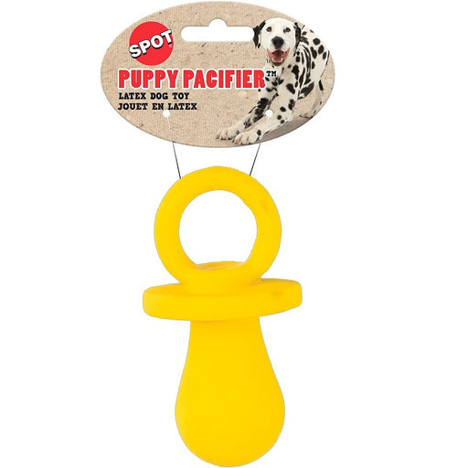 SPOT Puppy Pacifier Latex Squeaky Dog Toy, Assorted Colors