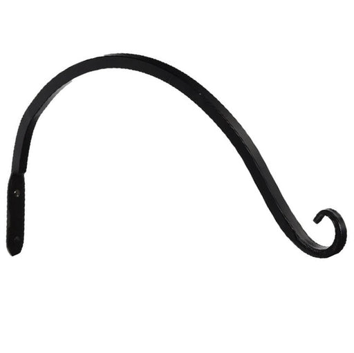 Green Thumb 12" Curved Wall-Mount Black Wrought Iron Hook 89411GT