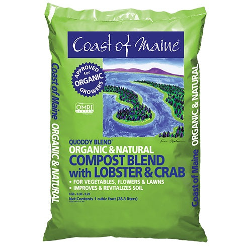 Coast of Maine Quoddy Blend Organic & Natural Compost with Lobster & Crab 1 Cu. Ft.