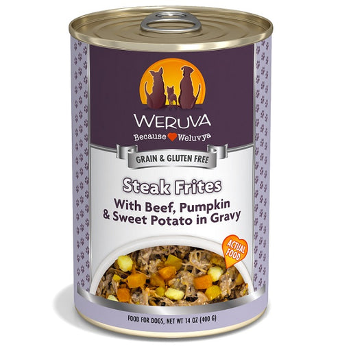 Weruva Steak Frites with Beef, Pumpkin & Sweet Potatoes in Gravy Grain-Free Canned Dog Food