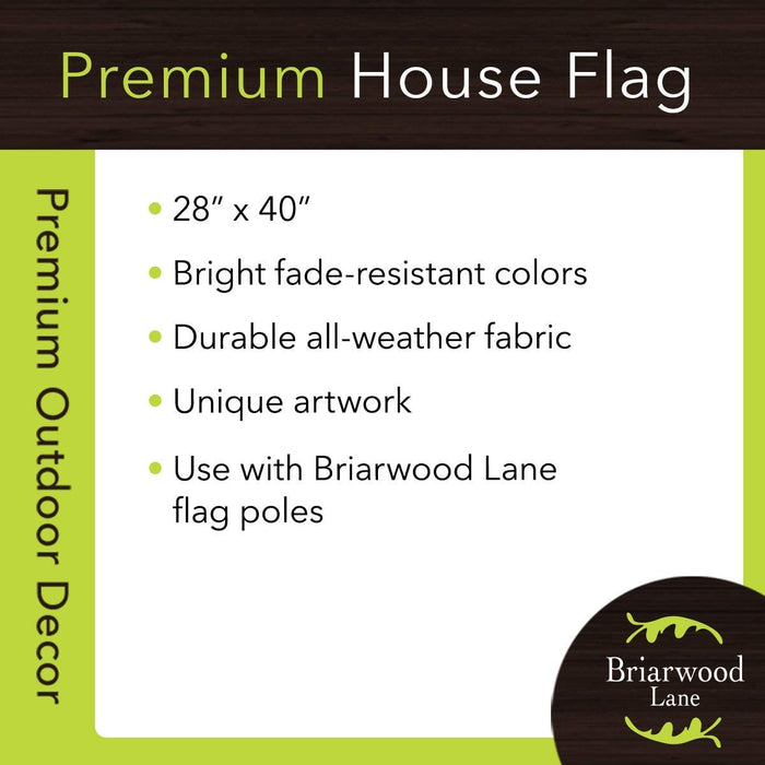 Briarwood Lane All American Birdhouse Floral House Flag