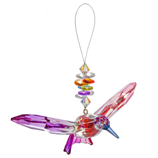 Crystal Expressions 5.25" Rainbow Hummingbird Ornament, Assorted Colors