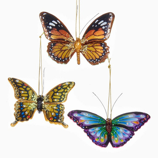 Glittered Butterfly Ornament, Assorted