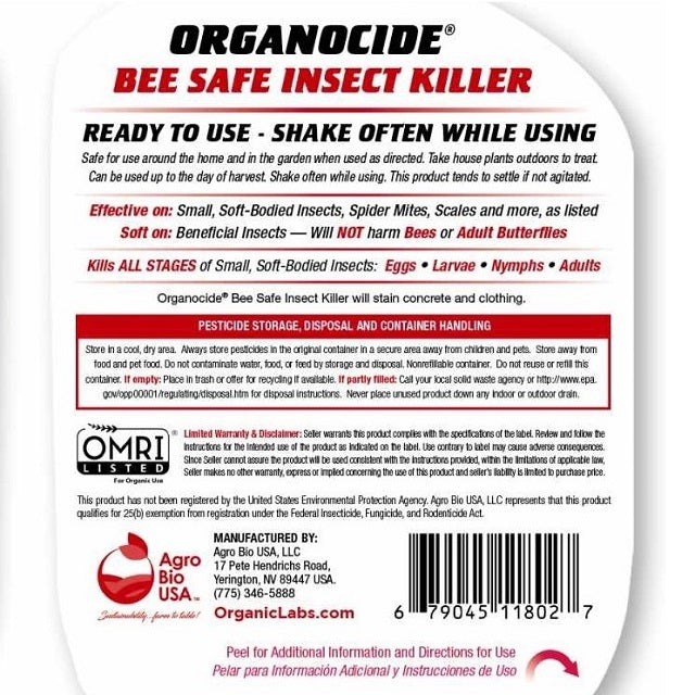 Organocide Bee Safe Insect Killer 24 oz. Ready to Use Spray
