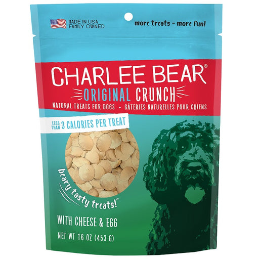 Charlee Bear Original Crunch Natural Dog Treats with Cheese & Egg
