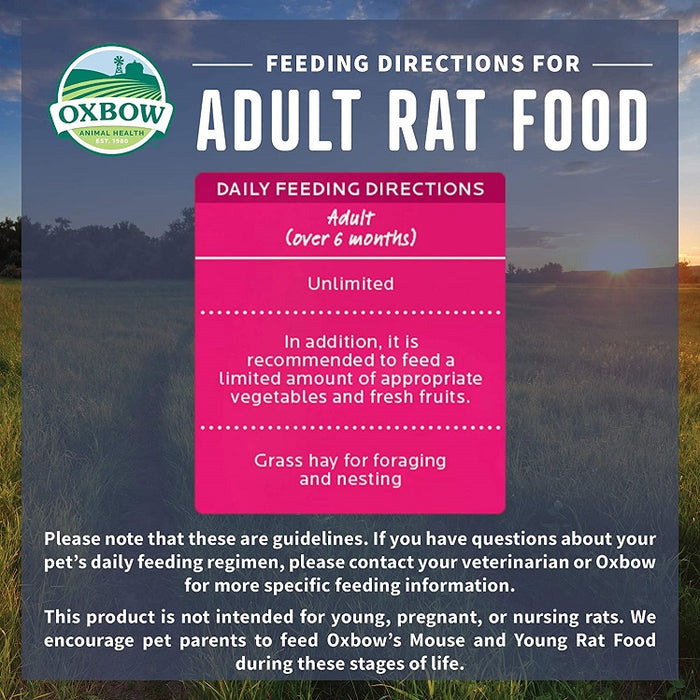 Oxbow Essentials - Adult Rat Food, 3 lbs.