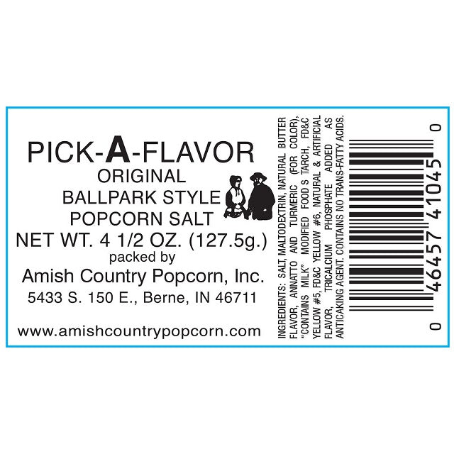 Ballpark-Style Popcorn Salt 4.5-oz.