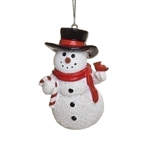 Cheerful Snowman Resin Ornament