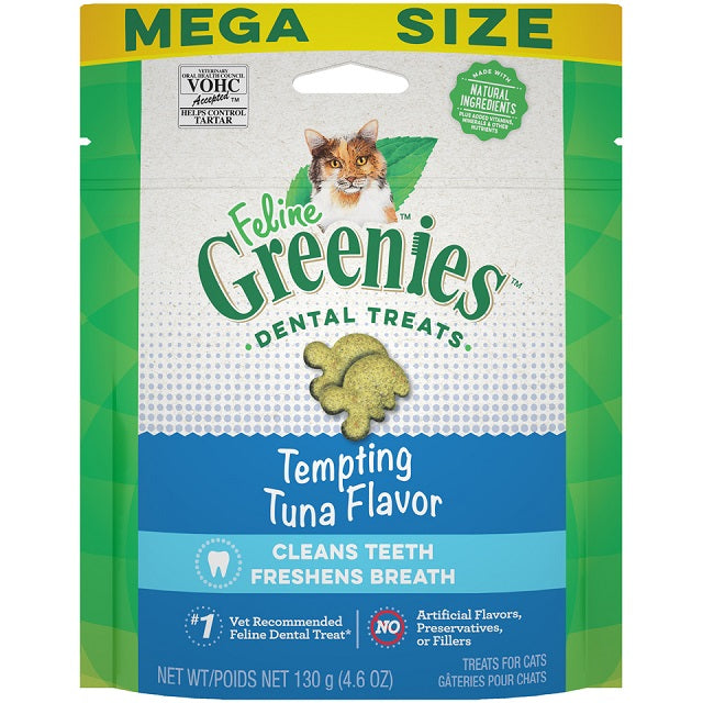 Feline Greenies Cat Dental Treats Tempting Tuna Flavor