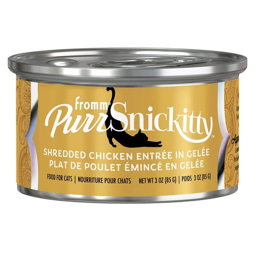 PurrSnickitty Shredded Chicken Entrée in Gelée Cat Food, 3-oz Can
