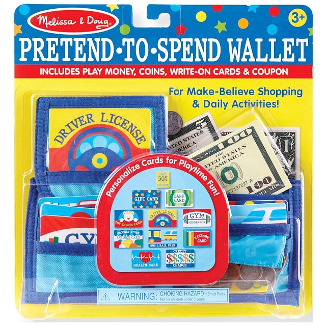 Melissa & Doug Pretend-to-Spend Toy Wallet with Money & Cards