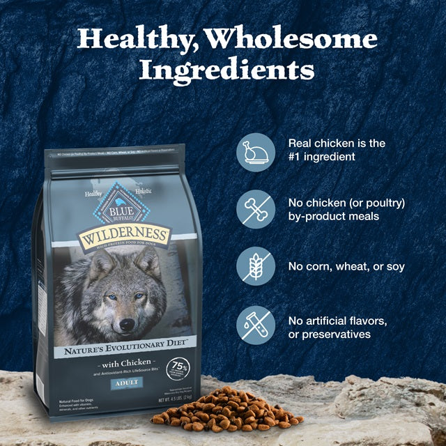 BLUE Wilderness™ Adult Dog Food Chicken with Wholesome Grains Recipe