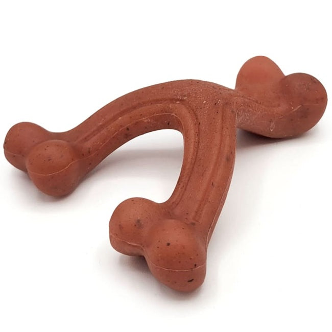 Nylabone Strong Chew Wishbone Dog Chew Toy Small, Bacon Flavor