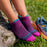 Women's Run No Show Tab Cushioned Ultra-Lightweight Running Socks, Blackberry