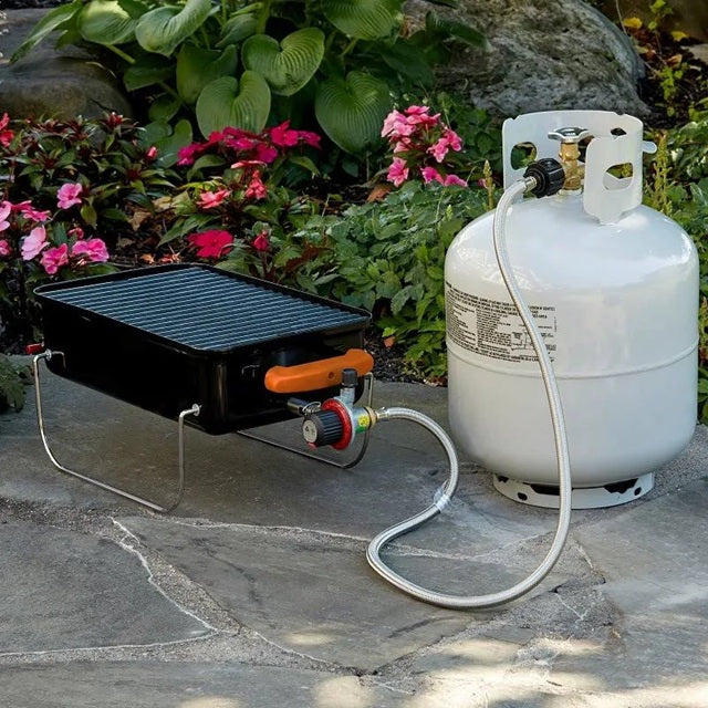 Mr. Bar-B-Q 4 ft. Stainless Steel Propane Hose & Adapter 03038Y
