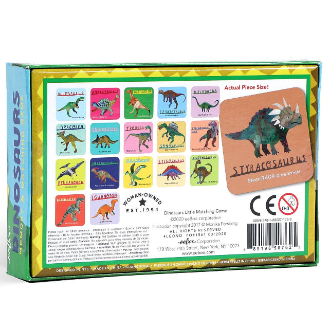 eeBoo Dinosaurs Little Memory & Matching Game