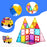 PicassoTiles 61pc Magnetic Tile Building Set with Bag