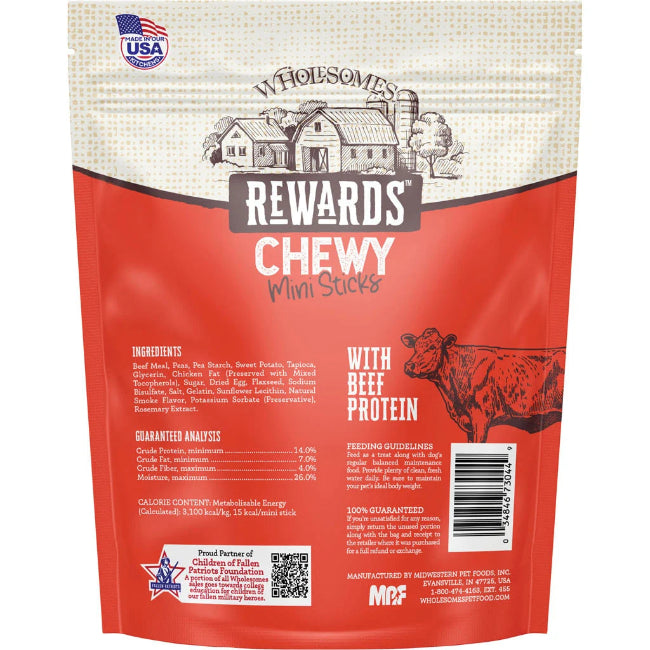 Wholesomes Rewards Beef Chewy Mini Strips For Dogs 7 oz