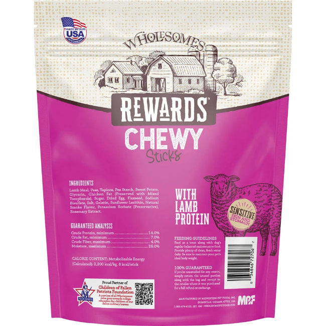 Wholesomes Rewards Lamb Chewy Sticks For Dogs 25 oz