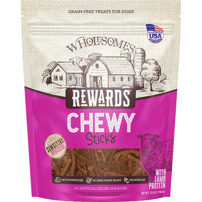 Wholesomes Rewards Lamb Chewy Sticks For Dogs 25 oz