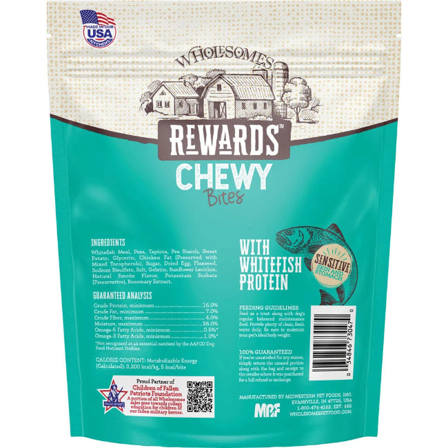 Wholesomes Rewards Whitefish Chewy Bites For Dogs 7 oz