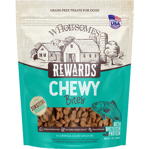 Wholesomes Rewards Whitefish Chewy Bites For Dogs 7 oz