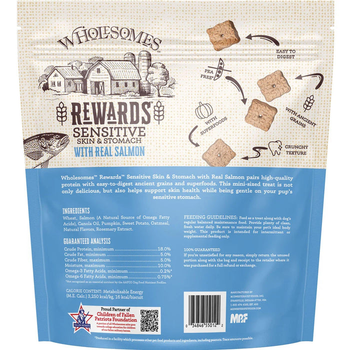 Wholesomes Sensitive Skin & Stomach Salmon Biscuits For Dogs 3 lb