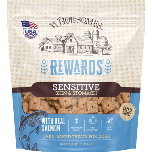 Wholesomes Sensitive Skin & Stomach Salmon Biscuits For Dogs 3 lb