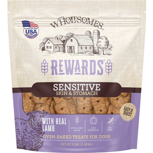 Wholesomes Sensitive Skin & Stomach Lamb Biscuits For Dogs 3 lb