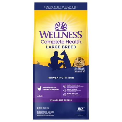 Wellness Complete Health Large Breed Chicken & Rice Dog Food 30 lbs.