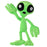 Tuffy MIGHTY Liar Alien Tough Plush Dog Toy