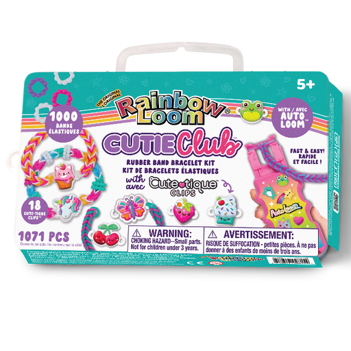 Rainbow Loom Cutie Club Rubber Band Bracelet Kit with Auto Loom