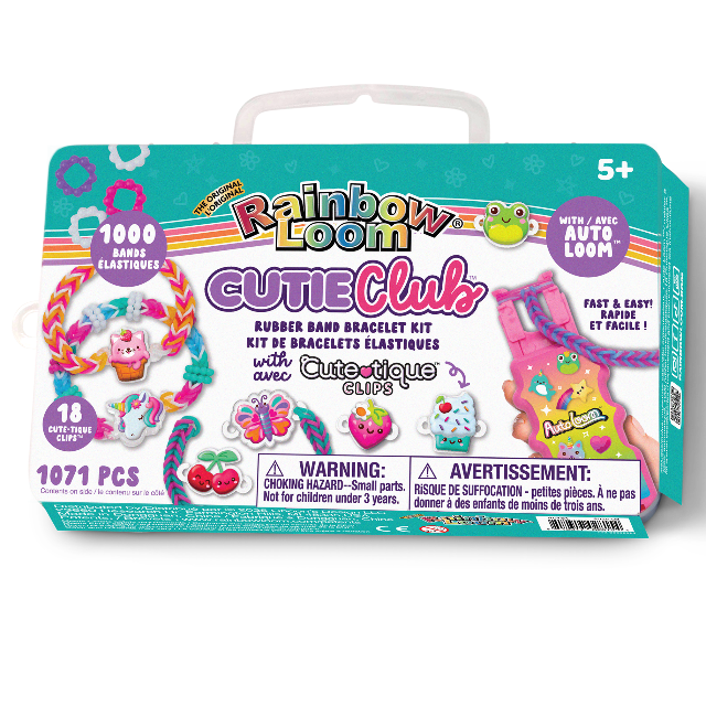 Rainbow Loom Cutie Club Rubber Band Bracelet Kit with Auto Loom