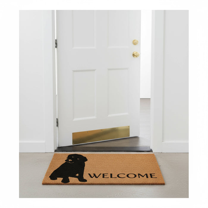 Labrador Dog Welcome 17" x 29" Coir Non-Slip Doormat