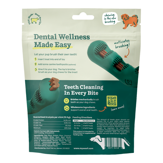 Bite n' Brush Dental Treat Refill - Beef 18 pack