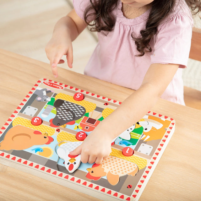 Melissa & Doug Happy Hens Push to Pop Puzzle