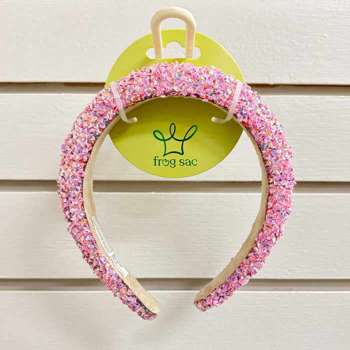 Chunky Padded Sparkly Headband, Assorted Colors