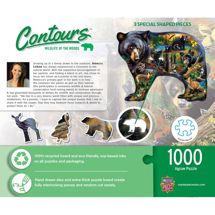 Contours - Wildlife of the Woods 1000 Piece Shaped Puzzle