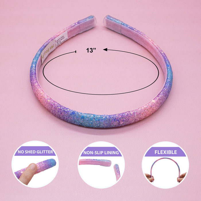 Thin Glitter Headband, Assorted Colors