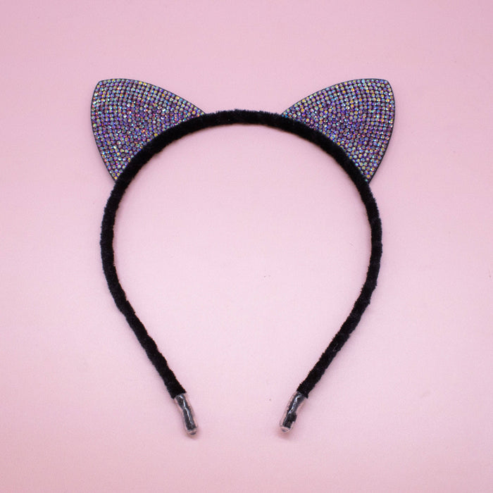 Cat Ears Dual Sided Rhinestone Headband