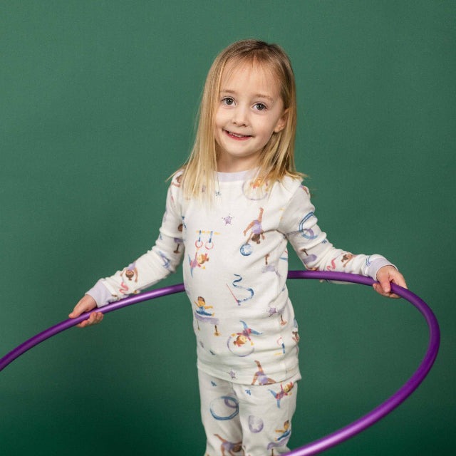 Toddler Little Gymnasts Organic Cotton Long Sleeve Pajama Set