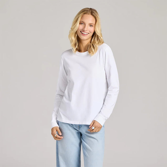 Life Is Good Women's Realaxed Wildflowers Long Sleeve Crusher Tee