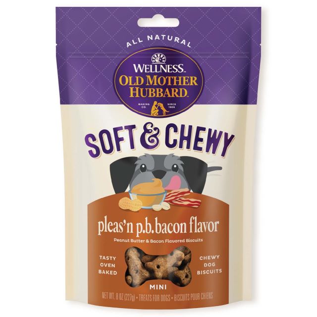 Old Mother Hubbard Soft & Chewy Pleas'n P.B.Bacon Natural Mini Dog Treats 8 oz.