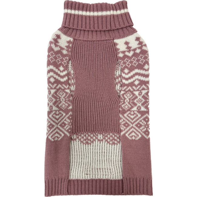 Eddie Bauer Dog Sweater Townsend Fair Isle Heathered/Pink