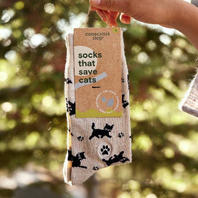 Socks that Save Cats (Beige Cats)