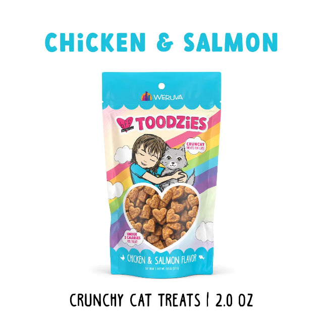 Weruva BFF Toodzies Crunchy Chicken & Salmon Cat Treats 2 oz