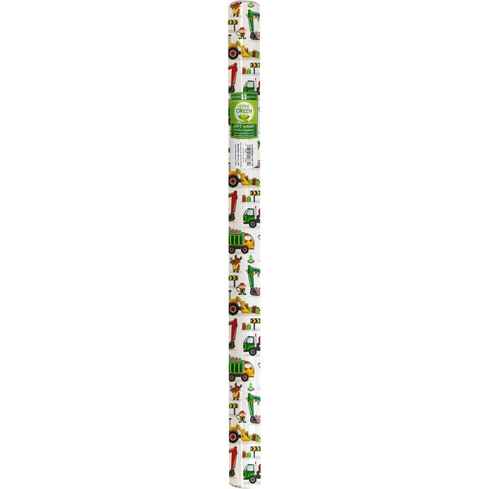 Holiday Construction Jumbo Holiday Gift Wrap Roll 10' x 30"