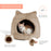 Meow Hut Fur Pet Bed, Wheat